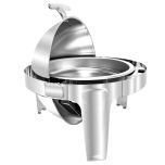 Chafer Roll-Top 6.5QT Round Stainless Steel CHAFER-ROUND-6