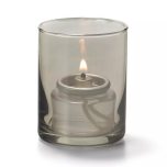 Hollowick 5176S Tealight Holder, Cylinders, Smoke Lustre, 2-1/2"H x 2" (Fits Hd8) HOLL-5176S