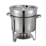 Winco 211 Soup/Sauce Warmer 11 Qt S/S Non-Electric, Chafing Fuel Heat WARMER-ROUND-11SS