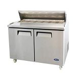 Atosa Cold Table, 2-D00R 48"L, 18-Pan Mega,115V ATOSA-MSF8306GR