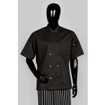 Hilite Uniform 530BK-L Short Sleeve Chef Coat, Black (L) HILIU-530BK-L