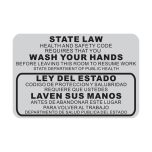 Gsw SI-STK107 Hand Wash Sticker (English/Spanish) GSW-SI-STK107