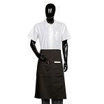 Hilite Half Bistro Apron 30" x 18 " W/ two pockets, black HILIU-930-BK