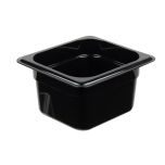 Cambro 64CW110 Black Food Pan 1/6 X 4" CAMB-64CW110