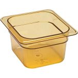 Cambro 64HP150 H-Pan 1/6 X 4" Amber CAMB-64HP150