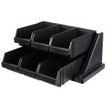 Cambro 6RS6110 Organizer 6-Bin (Black) CAMB-6RS6