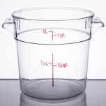 Cambro RFSCW1135 Container 1 Qt Round (Clear) 4040 On0254 CAMB-RFSCW1