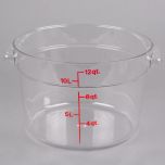 Cambro RFSCW12135 Container 12 Qt Round (Clr) On0091 CAMB-RFSCW12