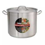 Winco SST-32 Stock Pot S/S 32 Qt. W/ Cover 15'' D 12'' H STOCKPOT-SS-32