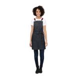 Chef Works ABS01W-IBL Berkeley Women's Petite Bib Apron, Indigo Denim 29"L X 29"W CHEW-ABS01W-IBL