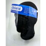 Face Shield w/ Foam Head Rest 13" x 7-1/2", Clear PET, Elastic Headband FACE-SHIELD
