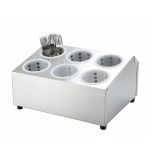 Winco FC-6H Holder Flatware Cylinder 6-Holes WINC-FC-6H