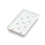 Sushi Plate Perforated Rectangular, White JP-KM5924