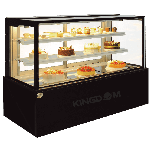 Kingdom ZW-C-223F-BBS Bakery Showcase 6' 3-Tier, 70.87", Black Brush S/S Finish KING-ZW-C-223F-BBS