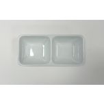 Kitchen Melamine Inc. 98023 Sauce Plate 6" Two Division White 12/144 KMI-98023