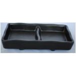 Kitchen Melamine Inc. LJP6005 Sauce Dish Twin 3.25`` X 5`` Black KMI-LJP6005