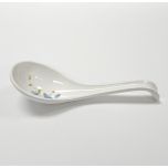 Kitchen Melamine Inc. LKS01065 Spoon 6-1/2" White W/Flowers KMI-LKS01065