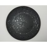 Kitchen Melamine Inc. SK-35060 Sk-Matt Plate Flat 6" Round Black 50/300 KMI-SK-35060