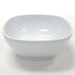 Kitchen Melamine Inc. US0145 Square Bowl Ripple 4.5'' White 24/144 KMI-0145