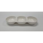 Kitchen Melamine Inc. US5713 Saucer 3 Compartment ivory 12/120 KMI-US5713