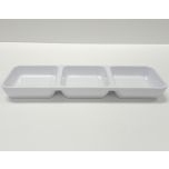Kitchen Melamine Inc. US5743W Saucer 3 Comp. White 8.75"x2.75" 12/96 KMI-US5743W