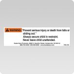 Koala Kare 375 Warning Label For Koala High Chair KOAK-375