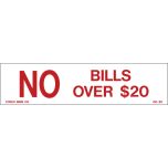 Lynch Signs DC-22 Sign "no Bills Over $20" (Sticker) LYNS-DC-22