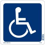 Lynch Signs R94 CUSTOM 2X2 Sign "handicaped"-Sticker 2"x2" LYNS-HANDICAPED-2X2