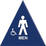 Lynch Signs MR-12 Sign "restroom Symbol Men" (Triangle) LYNS-MR-12