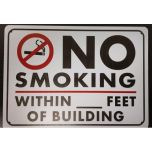 Lynch Signs NOSMOKING_FEET Sign "no Smoking Within _ Feet" 14" X 10" LYNS-NOSMOKING