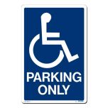 Lynch Signs R-13MT Sign "handicap Parking" Aluminum LYNS-R-13MT