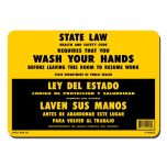 Lynch Signs R-150BLS Sign "wash You Hands Eng/Spa" LYNS-R-150BLS