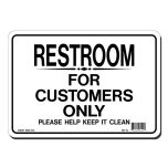 Lynch Signs SD-14 Sign "restroom For Customer Only" 10" X 7" LYNS-SD-14