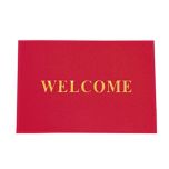 Update International DM-34R Welcome Mat 3' X 4' Red MAT-WELCOME3X4