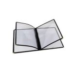 Winco PMCF-9K Plastic Menu Cover, Four Page, Holds 8-1/2" X 11" Black MENU-FOUR-BLK