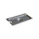 Thunder Group 607130CS Cover 1/3 Size Notched S/S PANLID-SS-1/3-N