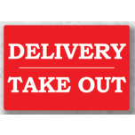Lynch Signs LYNS-HS-32 SIGN "DELIVERY TAKE-OUT" 12" X 18" LYNS-HS-32