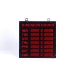 12BHR Indoor Business Hours Led Sign 12" X 12" PREP-12BHR