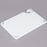 San Jamar CBG6938WH Cutting Board 6" X 9" X 3/8" (White), Anti-Slip Grip Corner SANJ-CBG6938WH