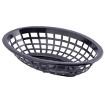 Tablecraft 1071BK Basket Oval 8" X 5-3/8" X 2" (Black) TABL-1071BK