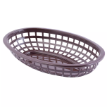 Tablecraft 1074BR Basket Plastic 9-3/8" Oval (Brown) TABL-1074BR