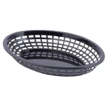 Tablecraft 1084BK Basket Oval 11-3/4" X 9" X 1-7/8" Black TABL-1084BK