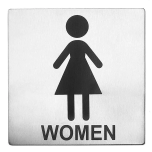 Tablecraft B11 Sign S/S "women Restroom" TABL-B11