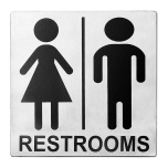 Tablecraft B12 Sign S/S "women/Men Restrooms" TABL-B12