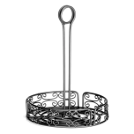 Tablecraft BK2595 Condiment Rack 5.95" Dia Black TABL-BK2595