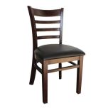 Tanho TH-126DM Chair, Dark Mahogany, W/Black Seat TANH-TH-126DM