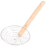 Thunder Group SLSKR010 Strainer 10" S/S (Large) Hole Bamboo Handle TARH-SLSKR010