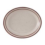 Tuxton China TBS-012 Plate Oval Platter 9-1/2'' TUXT-TBS-012