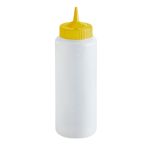 Vollrath 4924-1308 Squeeze Bottle Yellow Cap 12/Cs TRAE-4924-13-08