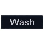 Update International S39-33BK Sign "Wash" Black TARH-PLIS9341BK